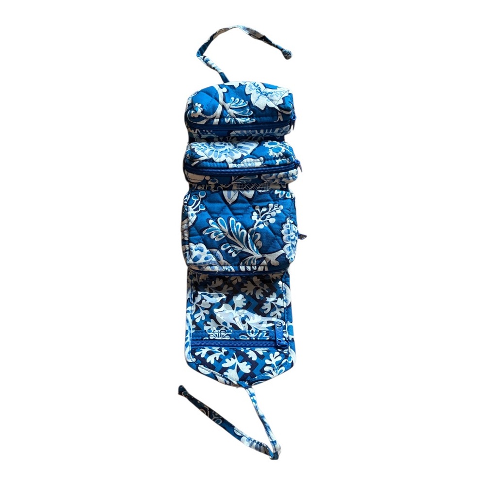 Vera Bradley Blue Lagoon All Wrapped Up Cosmetic Jewelry Travel Case Retired - Picture 2 of 4